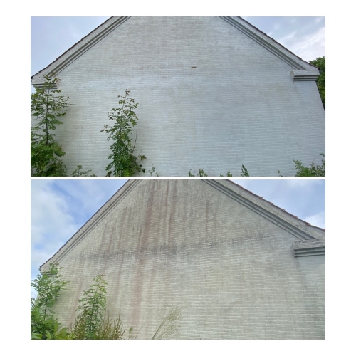 Facade før og efter algebehandling