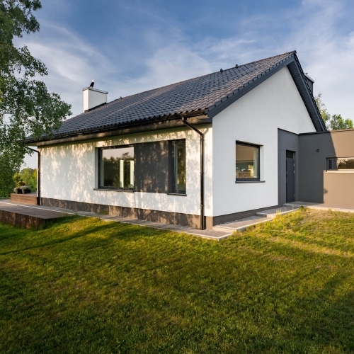 Hus med tag efter algebehandling