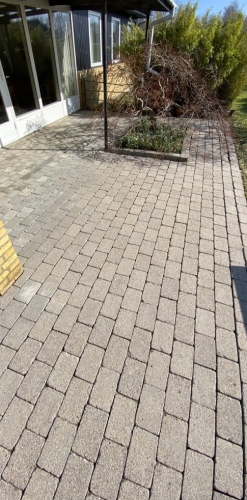 Terrassefliser efter professionel fliserens