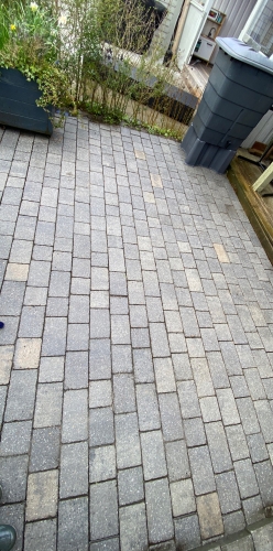 Terrassefliser efter fliserens med rent resultat